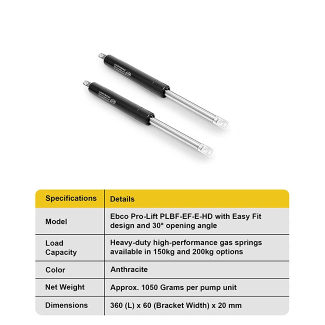 Ebco Pro Lift Bed Hydraulic Gas Pump, Heavy Duty, Set | HomeRun, Bangalore