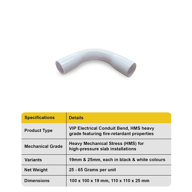 VIP Electrical Conduit Bend, HMS Heavy Grade | HomeRun, Bangalore