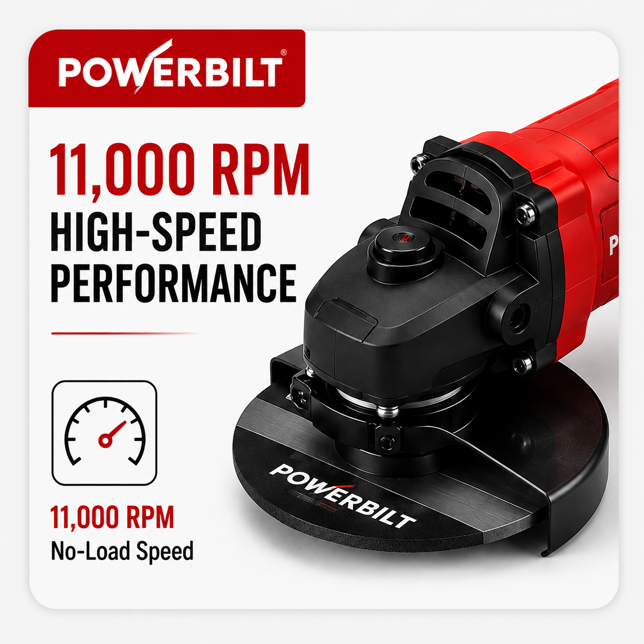 Powerbilt PBT-AG4-1100 Heavy Duty Angle Grinder, 1100W, 100mm (4")