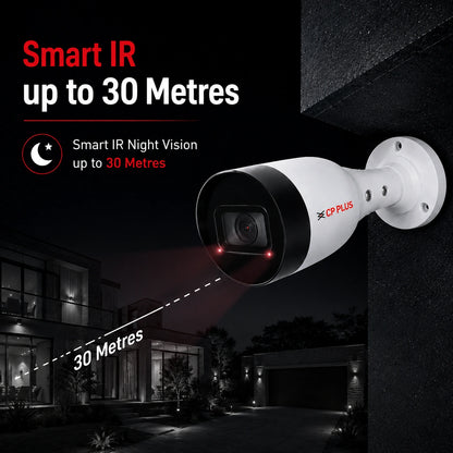 CP Plus 2MP IP Bullet Camera with Audio, 3.6mm Lens - CP-UNC-TA21L3C-Q-0360