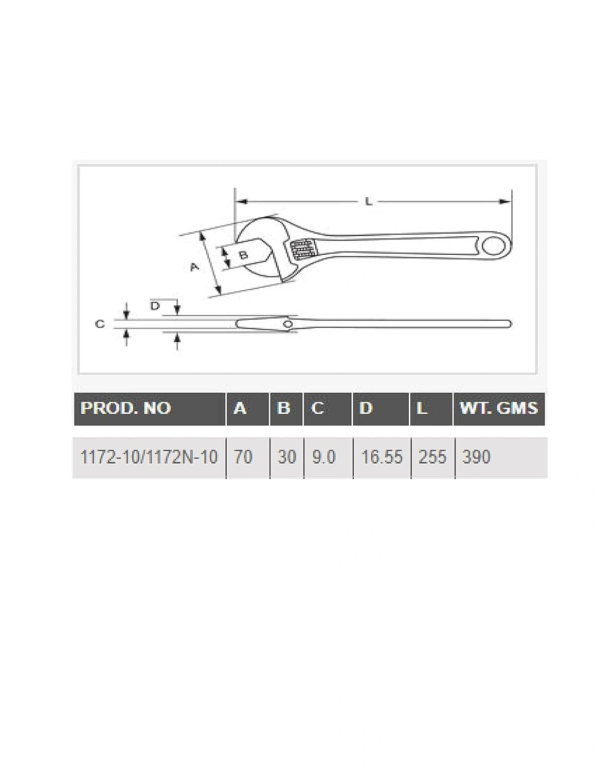 Taparia Single Sided Adjustable Spanner