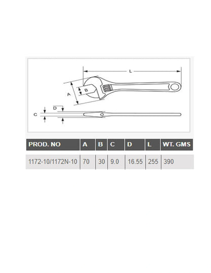 Taparia Single Sided Adjustable Spanner