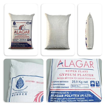 Alagar White Gypsum POP Powder, 25 Kg Bag | HomeRun, Bangalore