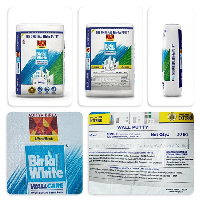 Birla White WallCare Putty, 30 Kg Bag | HomeRun, Bangalore