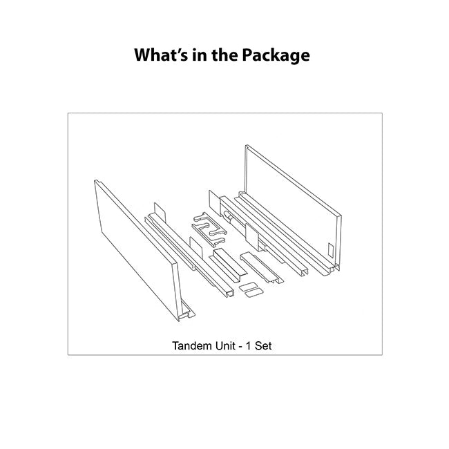 Hettich AvanTech Tandem Box Anthracite, 500mm, 30Kg, Full Set | HomeRun, Bangalore