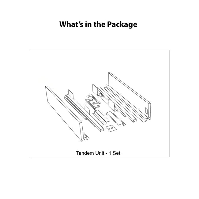 Hettich InnoTech Tandem Box, Silver, 470mm, 30Kg, Full Set | HomeRun, Bangalore