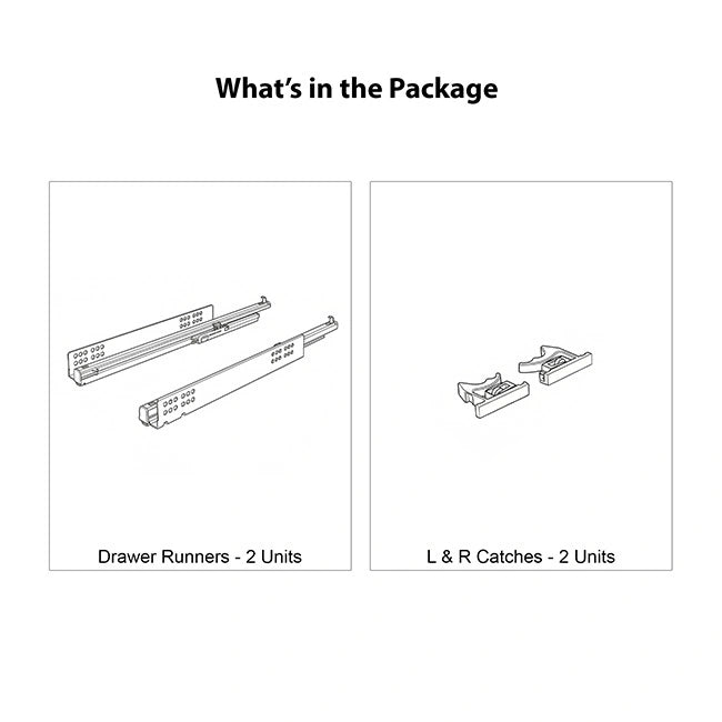 Hettich Quadro-V6 Drawer Runners, Full Extension, 30 Kgs Capacity, Silent System | HomeRun, Bangalore