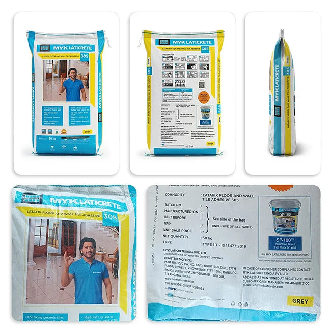MYK Laticrete 305 Tile Adhesive, Grey, 30 Kg Bag | HomeRun, Bangalore