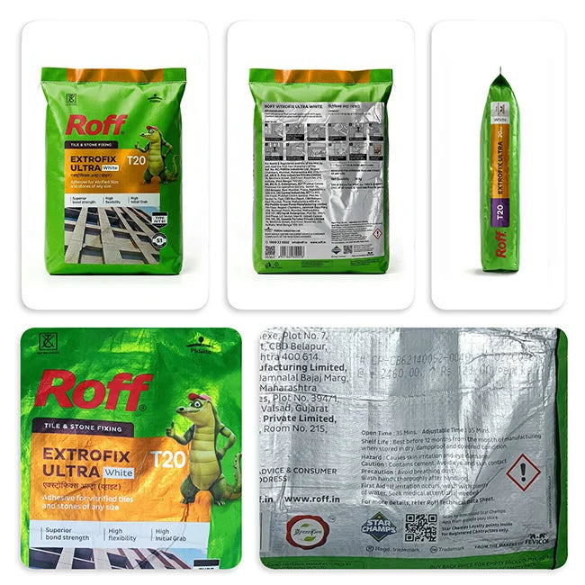 Roff T20 Extrofix Ultra Tile Adhesive, White, 20 Kg Bag | HomeRun, Bangalore