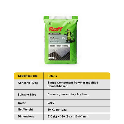 Roff T01 NCA Tile Adhesive, Grey, 30 Kg Bag | HomeRun, Bangalore