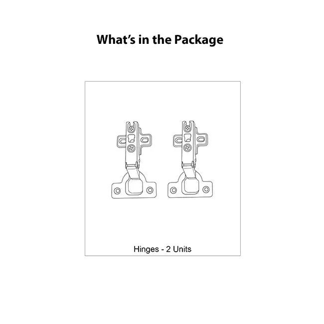 Ebco Slip On Hinge - EURO - Regular Close Hinges, 1 Set (2 Nos) | HomeRun, Bangalore