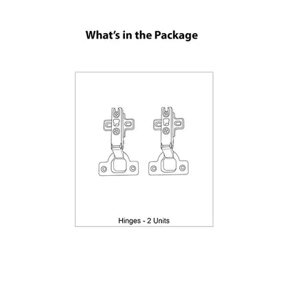 Ebco Slip On Hinge - EURO - Regular Close Hinges, 1 Set (2 Nos) | HomeRun, Bangalore
