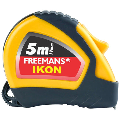 Freemans Ikon Steel Measuring Tape, Auto-Lock, ABS Case with Belt Clip
