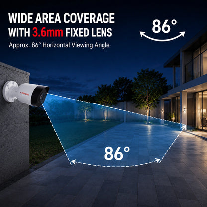 CP Plus 2MP IP Bullet Camera with Audio, 3.6mm Lens - CP-UNC-TA21L3C-Q-0360