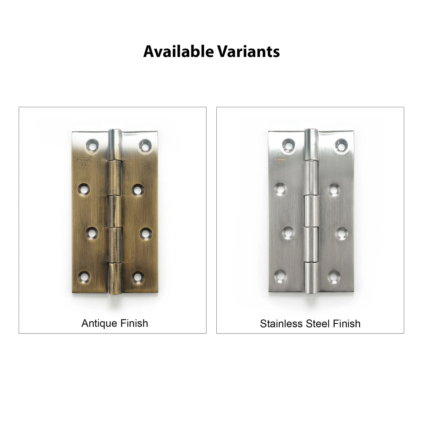 Premium Door Butt Hinges, Stainless Steel