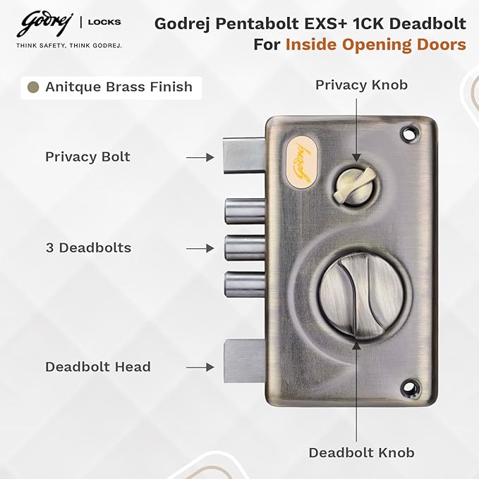Godrej Pentabolt EXS+ 1CK Deadbolt