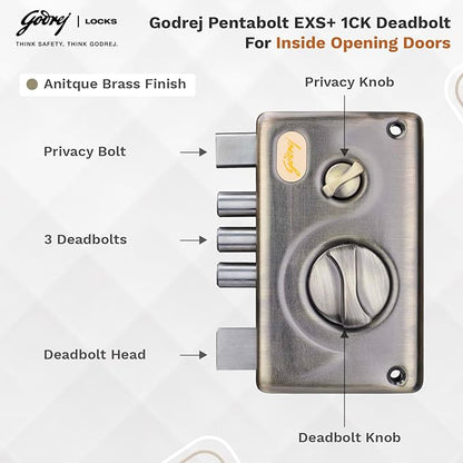 Godrej Pentabolt EXS+ 1CK Deadbolt
