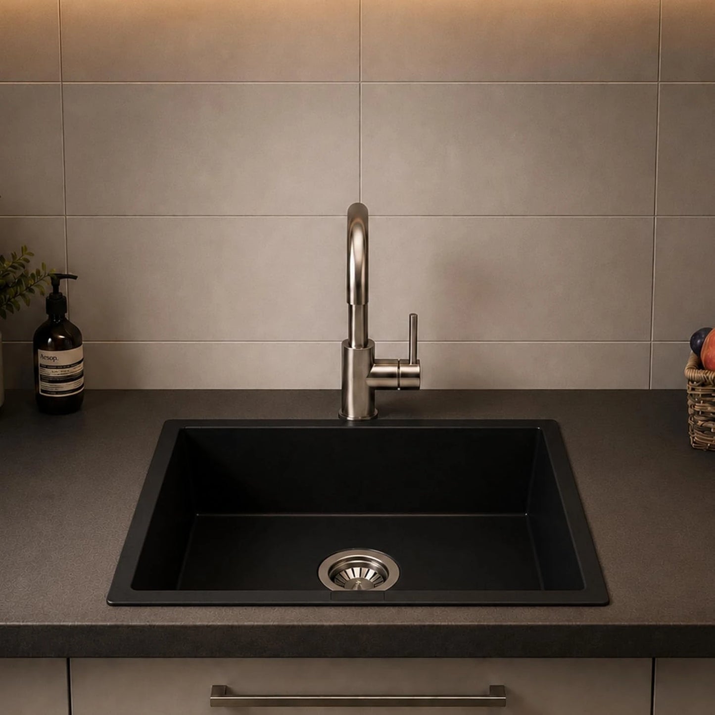 Carysil Single Bowl Quartz Kitchen Sink - Nera Series