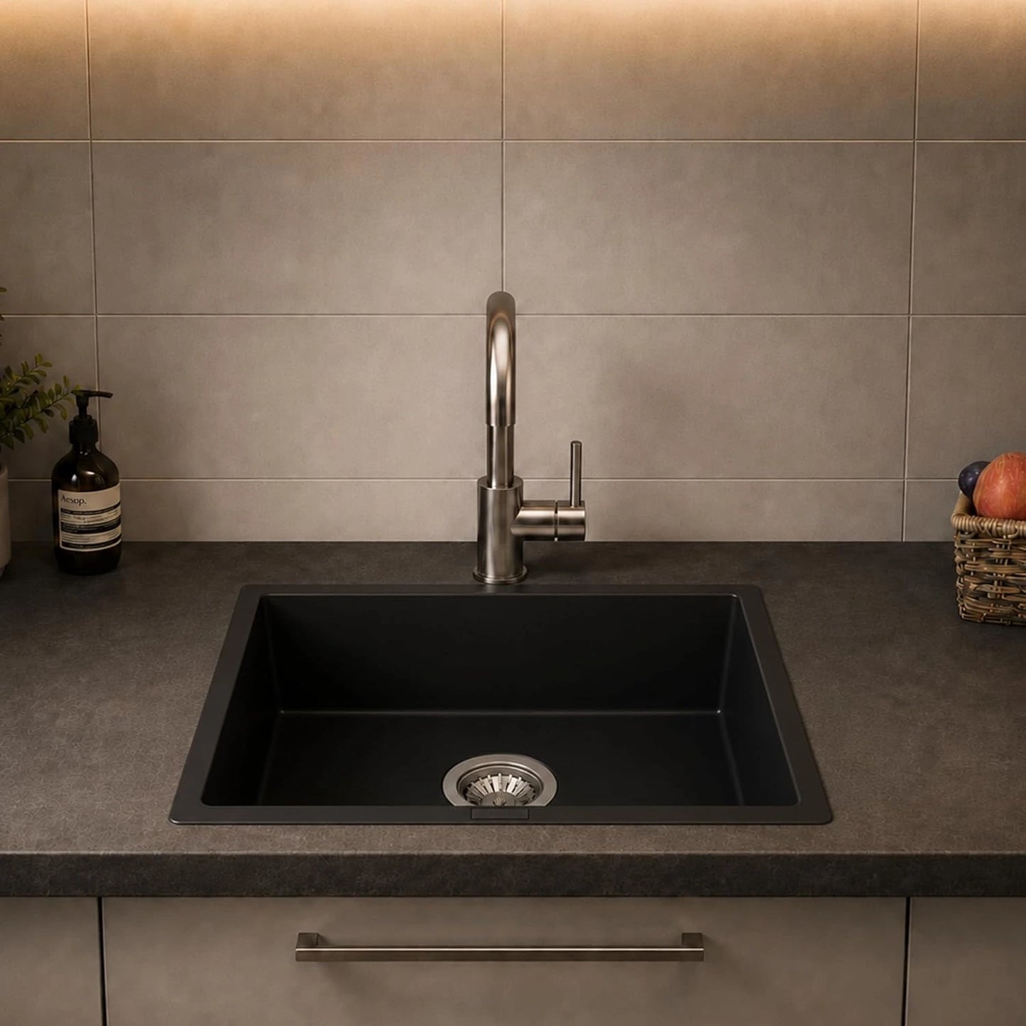 Carysil Single Bowl Quartz Kitchen Sink - Nera Series