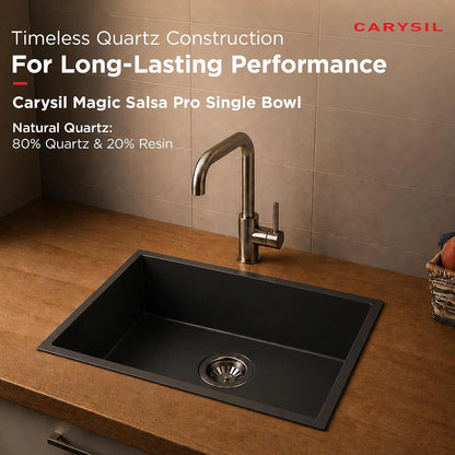 Carysil Single Bowl Quartz Kitchen Sink - Nera Series