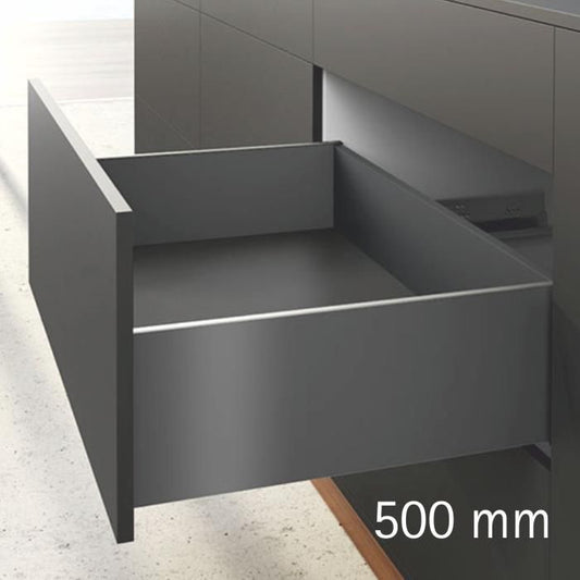 Hettich AvanTech Tandem Box Anthracite, 500mm, 30Kg, Full Set