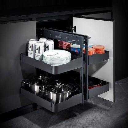 Hettich Universal Magic Corner Double Pullout | HomeRun, Bangalore