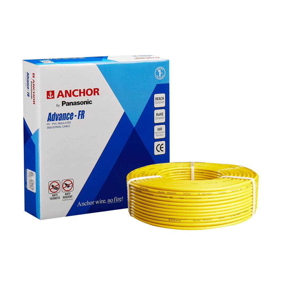 Anchor Panasonic Advance FR Wire, 4.00 sqmm, 90m Coil