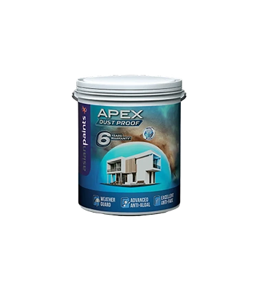 Protect your biggest investment with genuine Asian Paints Apex Exterior Emulsion. A premium coating for lasting property value. Fast 60-min delivery in Bengaluru.