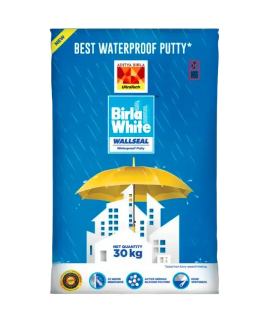 Birla White WallSeal Waterproof Putty, 30 Kg Bag