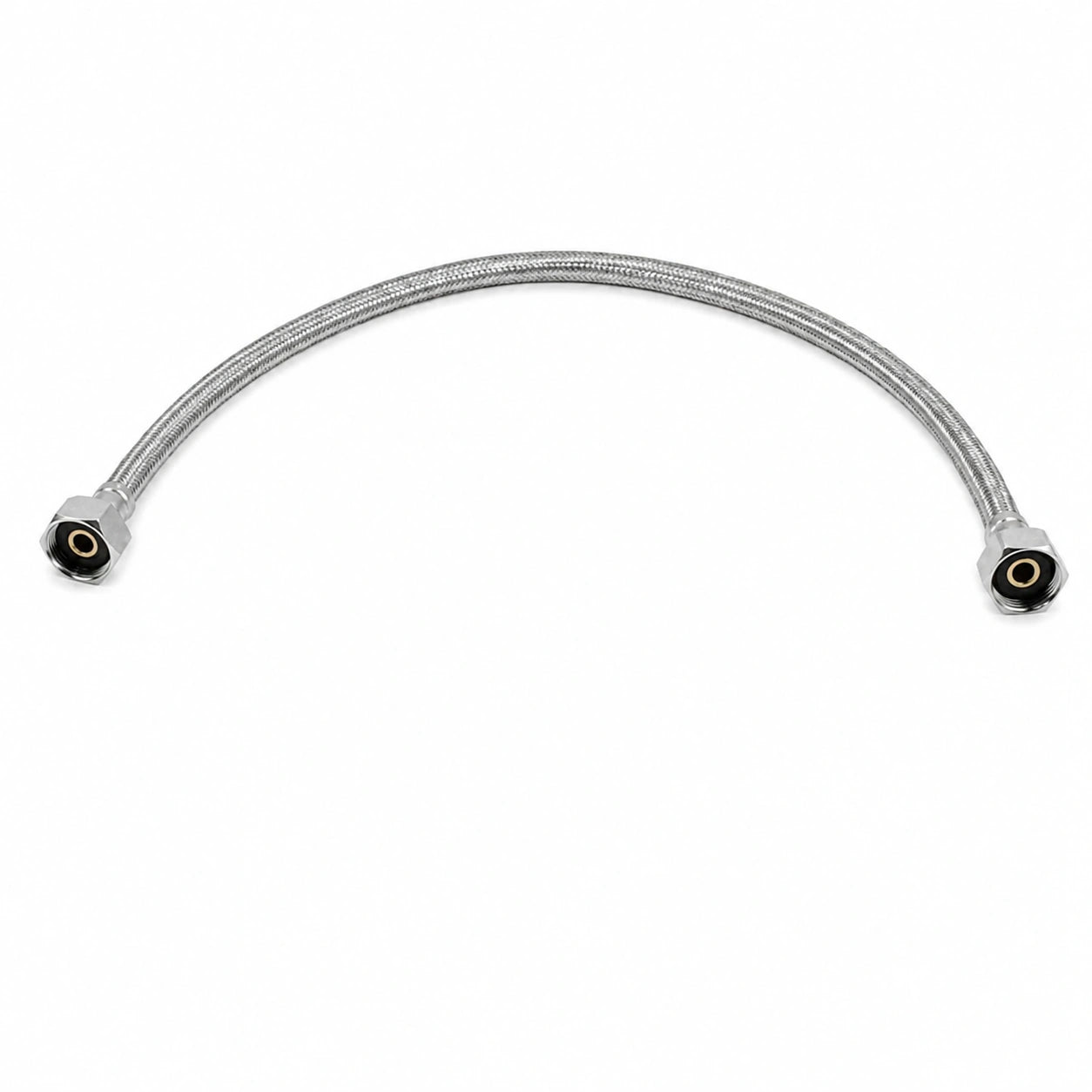 Futura Stainless Steel Braided Hose | Brass Nut Insert, 24" - 13.5mm