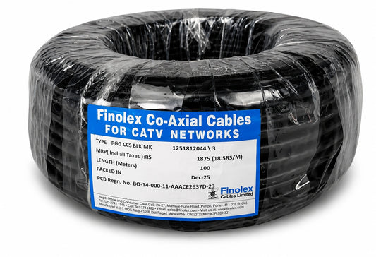 Finolex RG-6 CCS Axial Cable, 100m