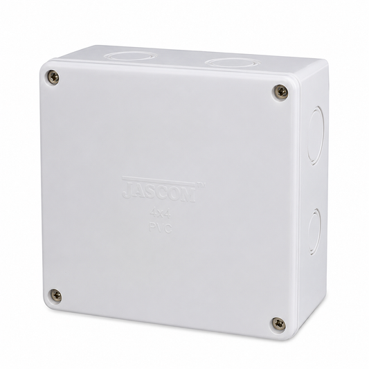 Jascom PVC Junction Box, 4x4 Inch