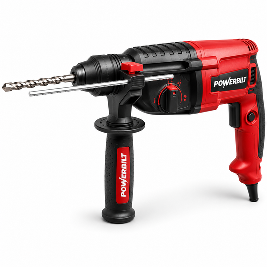 Powerbilt PBT-RH-26 Heavy Duty Rotary Hammer (1600W, 26mm)