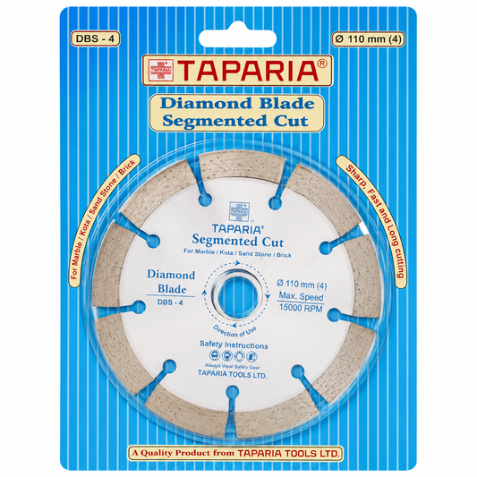 Taparia DBS-4 Segmented Diamond Cutting Blade (4-Inch, 110mm)