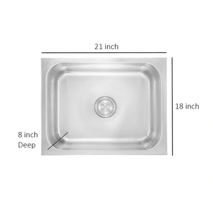 Futura Dura Single Bowl Square Series Stainless Steel Sink