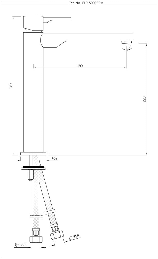 Jaquar Florentine Prime Basin Mixer (Single Lever Tall Boy)