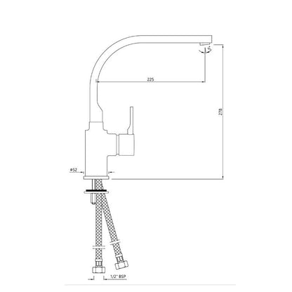 Jaquar Florentine Prime Side Single Lever Sink Mixer