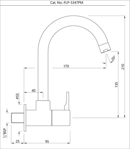 Jaquar Florentine Prime Wall Mounted Sink Cock