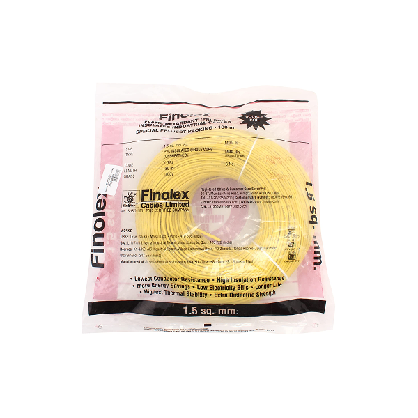 Get enhanced fire safety for your home with genuine Finolex Flamegard FR-LSH Wire. A low-smoke, flame-retardant wire for superior protection, with fast 60-min delivery in Bengaluru.