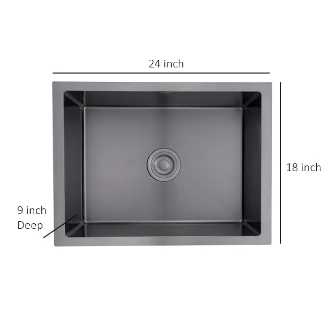 Futura FS 2418 Hand Carved Series Sink, Stainless Steel, 24" X 18" X 9"