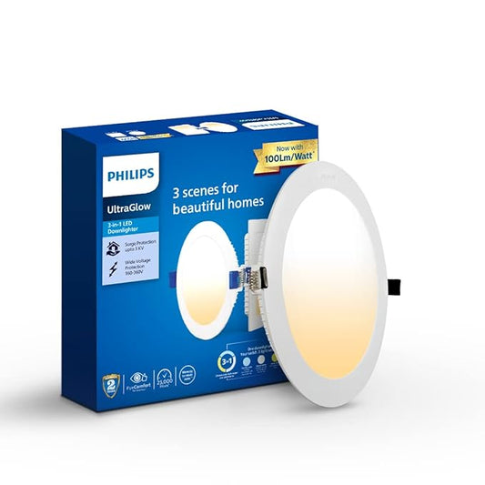 Philips Ultra Glow LED Downlight Round fixed color budget EyeComfort Prime Plus false ceiling Bangalore