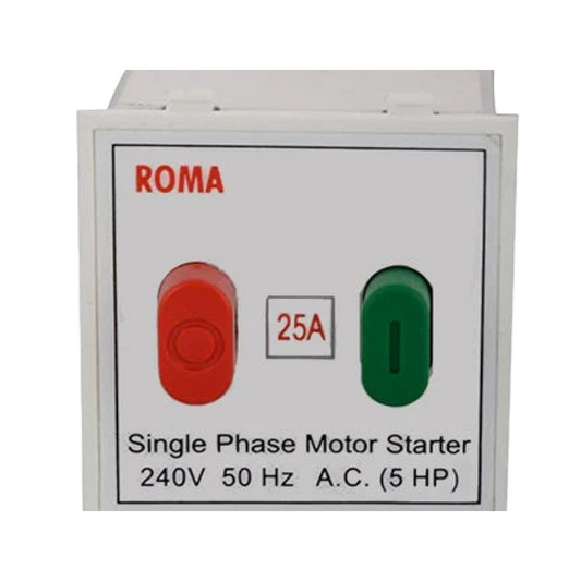 Anchor Roma 25A Motor Starter Switch, White, 2 Module