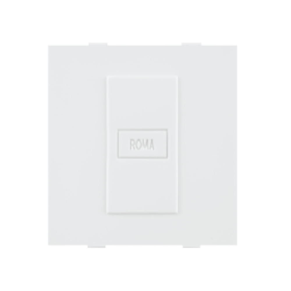 Anchor Roma Blank Plate, White, 2 Module