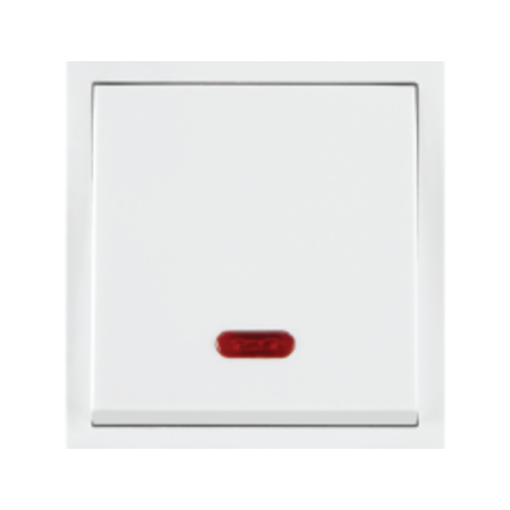 Anchor Roma 10A Switch With Indicator, 1 Way, White, 2 Module