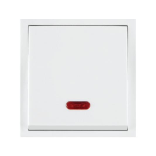 Anchor Roma 10A Switch With Indicator, 1 Way, White, 2 Module