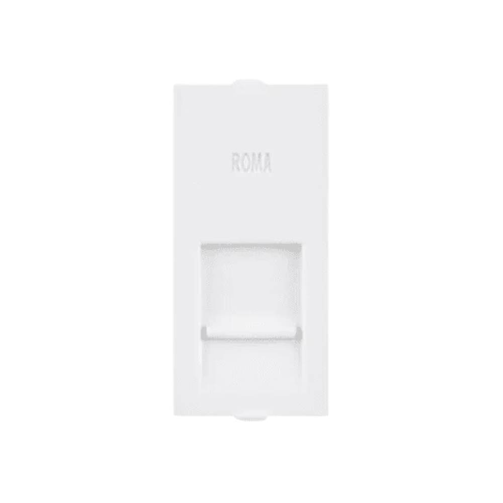 Anchor Roma RJ 45 CAT6 Socket, With IO, White, 1 Module