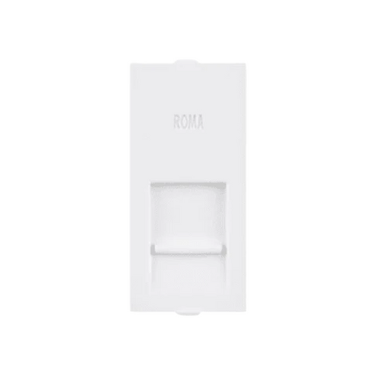 Anchor Roma RJ 45 CAT6 Socket, With IO, White, 1 Module