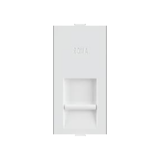 Anchor Roma RJ 45 Receptor, Without IO, White, 1 Module