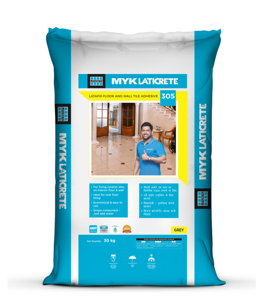 MYK Laticrete Latafix 305 Floor & Wall Tile Adhesive, Grey, 30 Kg Bag