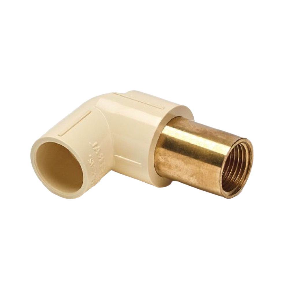 Astral CPVC PRO Brass Female Extension 90° Elbow, 3/4" X 1/2"